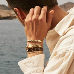 Bracelet jonc Liane croisé grand modèle